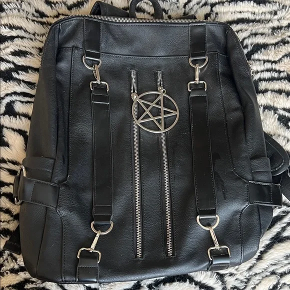 Killstar | Bags | Killstar Black Backpack With Pentagram  display picture 3
